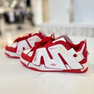 Stylish Red and White Kids Shoes